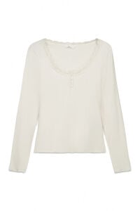 Springfield Čipkasta majica dugih rukava