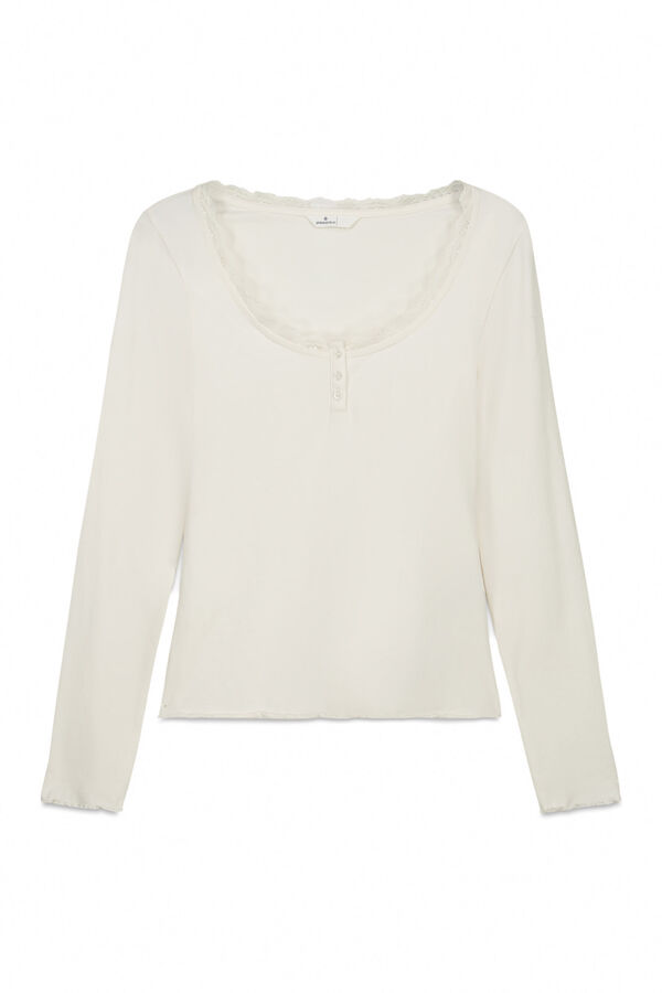 Springfield Lace long sleeve T-shirt brown