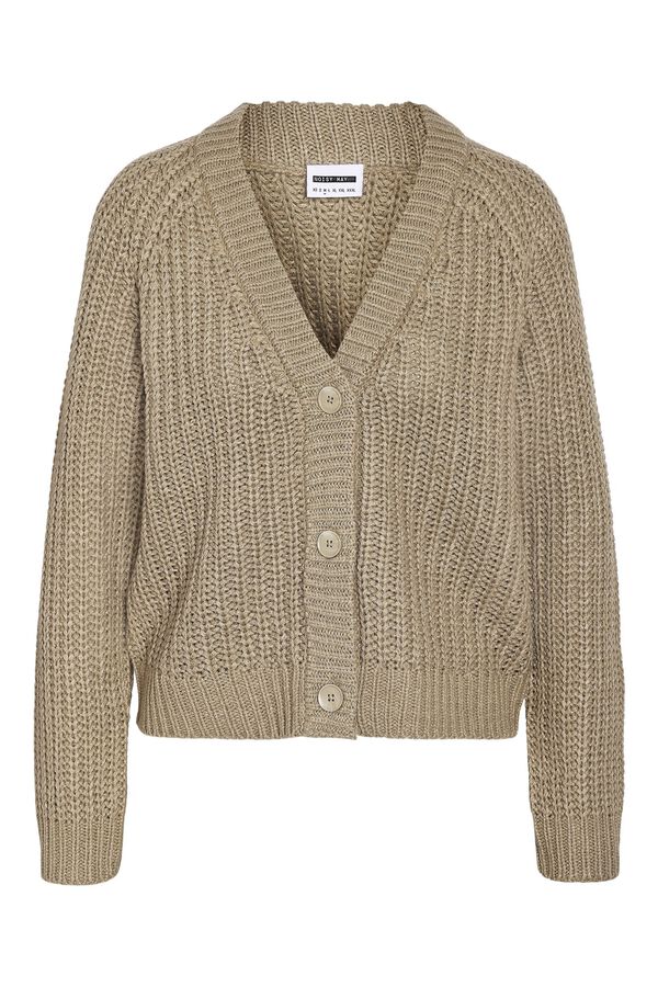 Noisy May Chunky buttons down cardigan grey
