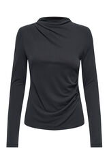 Only Camiseta drapeada de manga larga negro