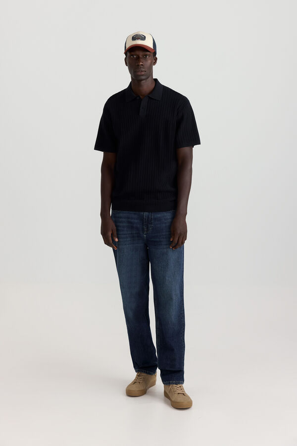 Springfield Vertical structure polo shirt blue