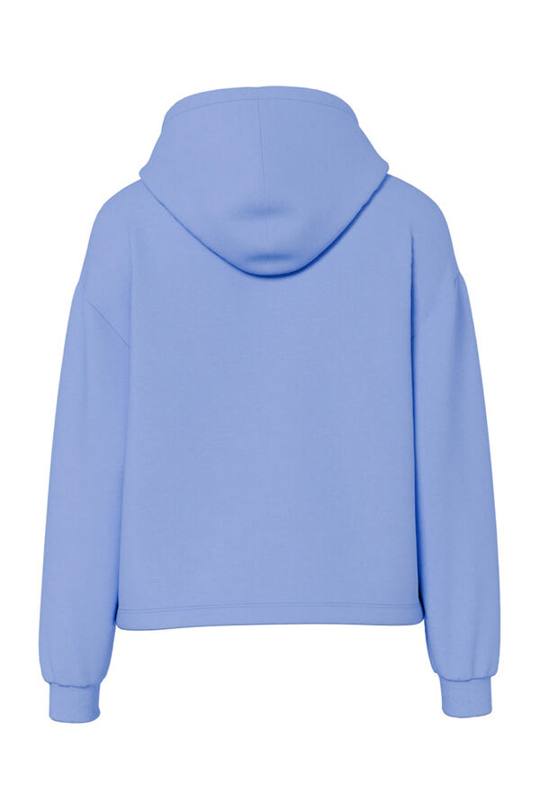 Pieces Basic hooded sweatshirt blue