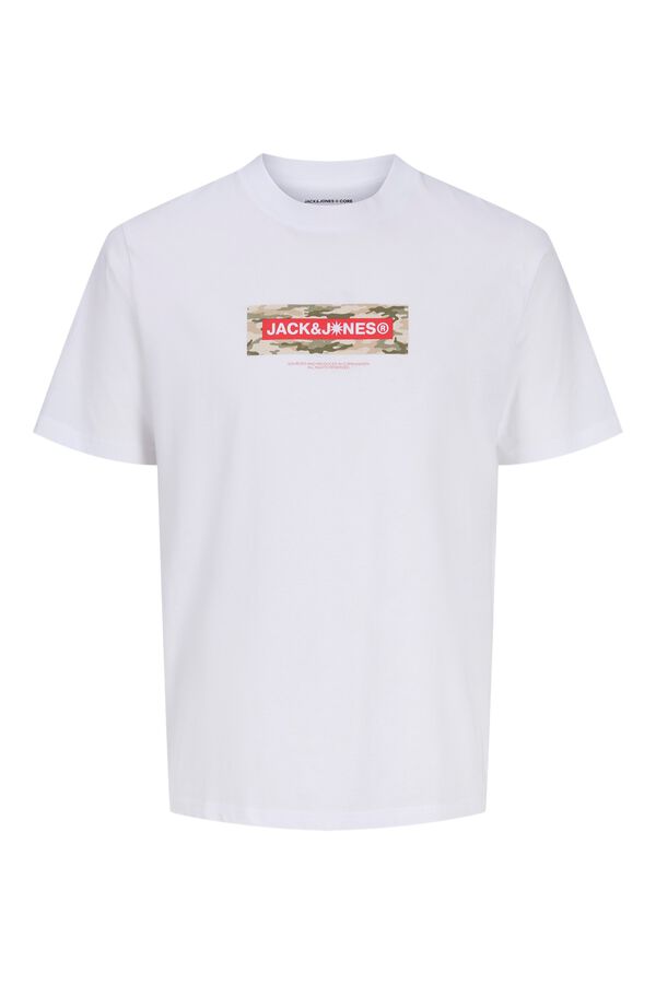 Jack & Jones Logo regular fit T-shirt white