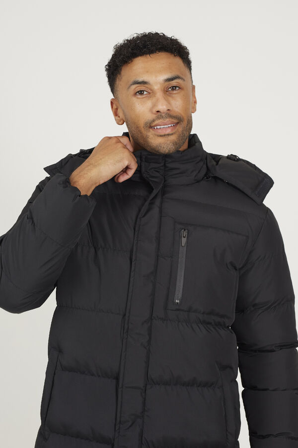 Brave Soul Casaco comprido acolchoado preto