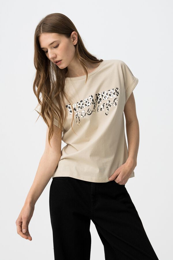 Tiffosi Printed T-shirt marron