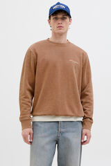 Jack & Jones Sudadera regular fit marr&oacute;n