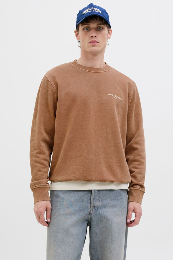 Jack & Jones Sudadera regular fit marr&oacute;n