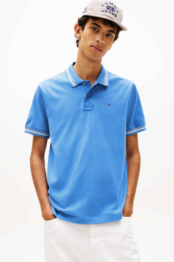 Tommy Jeans Regular fit short sleeve polo shirt blue