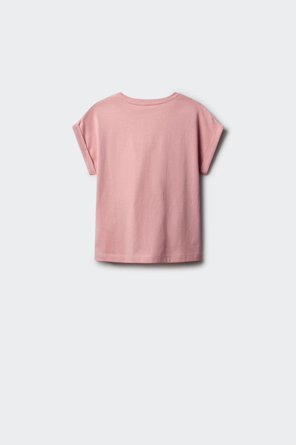 Springfield Kids Majica sa kratkim rukavima sa printom bicikla za devojčice Roze