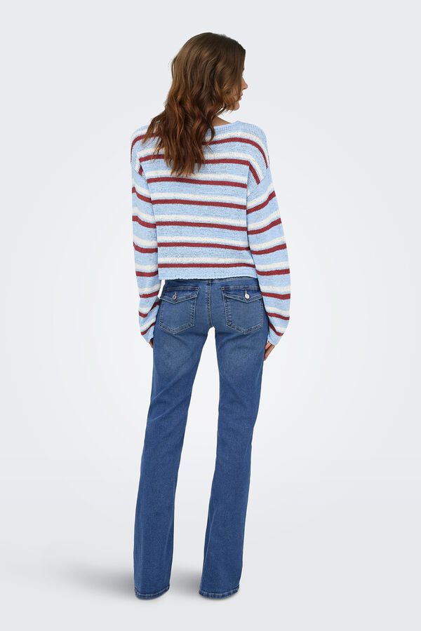 Only Striped jumper blue