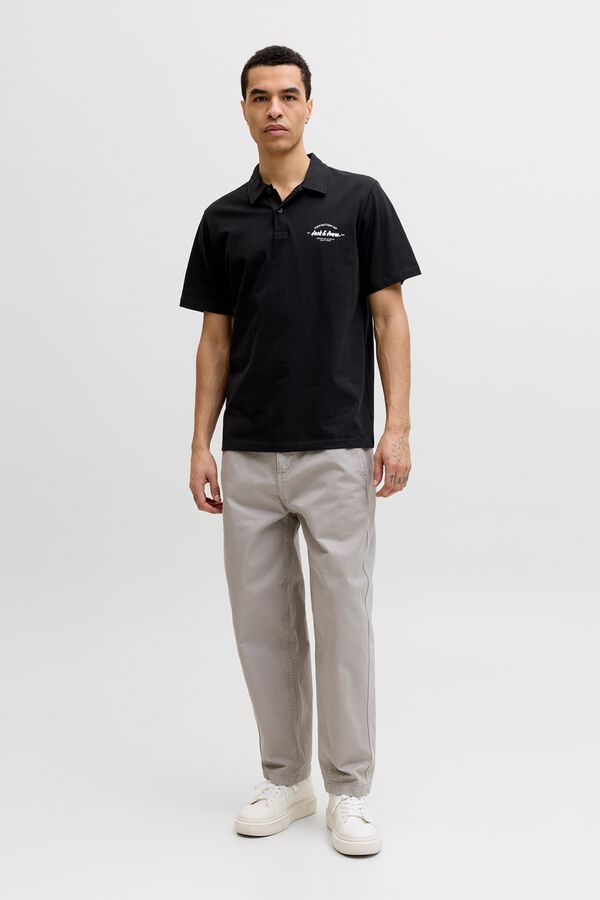 Jack & Jones Polo regular fit algod&oacute;n negro