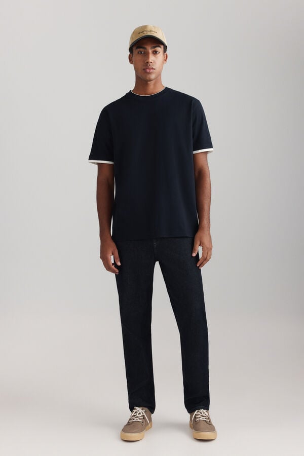 Springfield Double interlock T-shirt blue