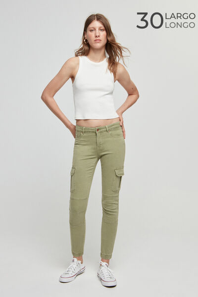 Springfield Cargo trousers with side pockets green