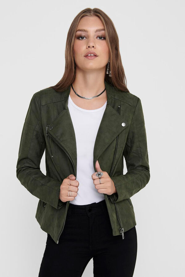 Springfield Biker jacket with zip fastening dark gray