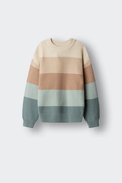 Springfield Kids Girls' thick striped jumper green