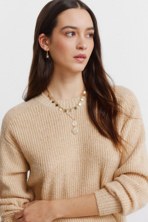 Springfield Sequined jumper brown