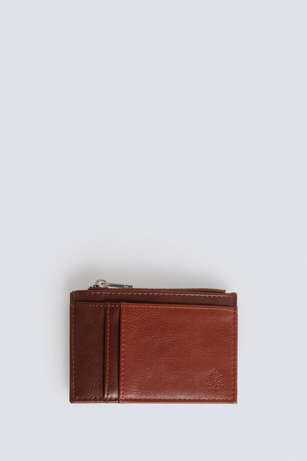 Springfield Two-tone faux leather card holder purse mink