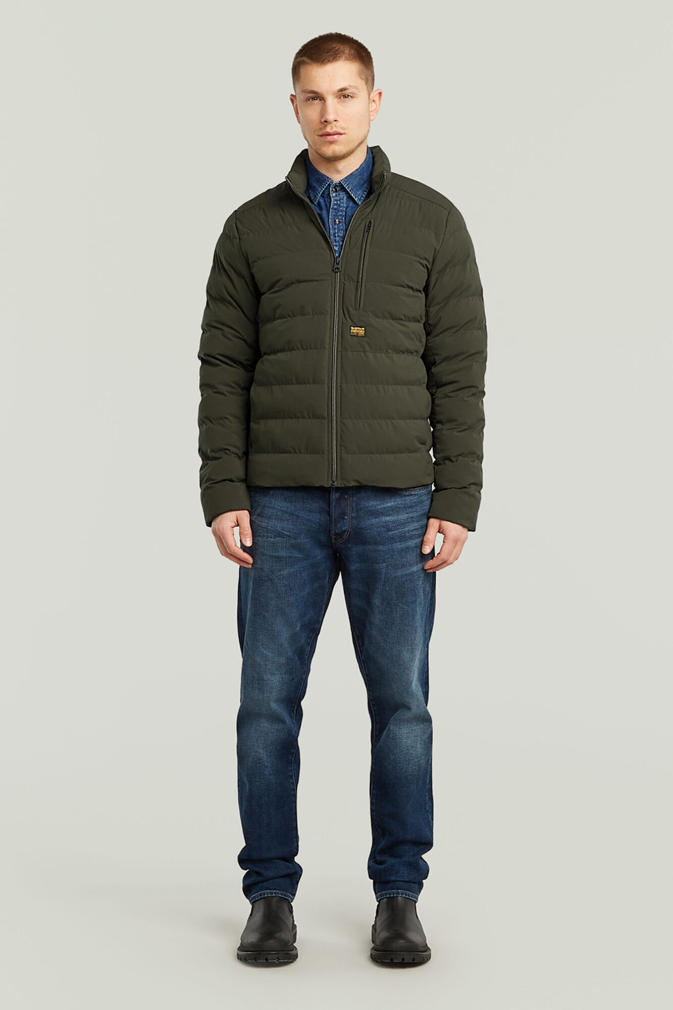 G-STAR Jaqueta acolchoada com fecho de fecho-&eacute;clair