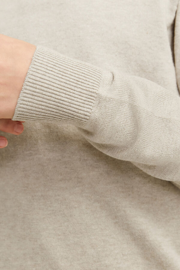 Jack & Jones Junior Sweater with zip fastening neck grey