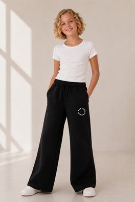 Pantalón de felpa de corte amplio