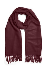 Pieces Cachecol b&aacute;sico com franjas vermelho