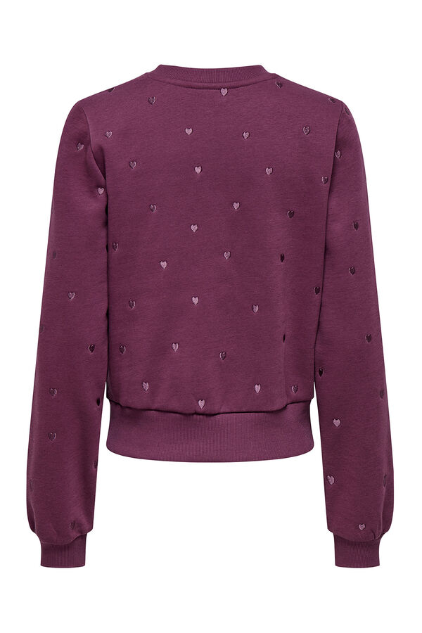 Only Sweatshirt bordado em lurex estampado