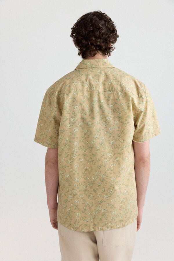 Springfield Printed short sleeve shirt brown