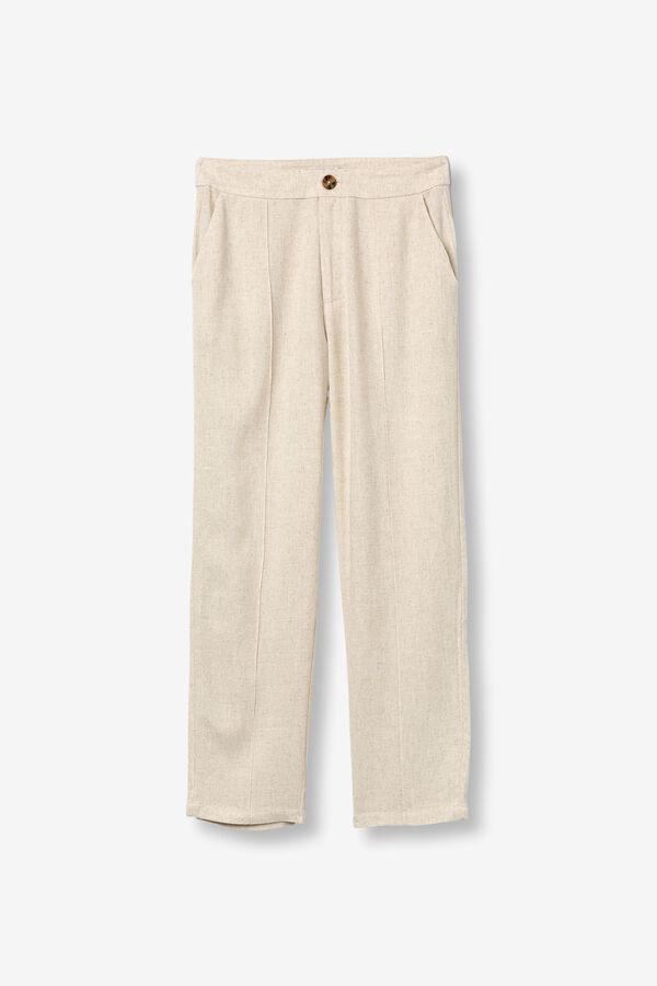 Tiffosi Pantal&oacute;n corte regular beige