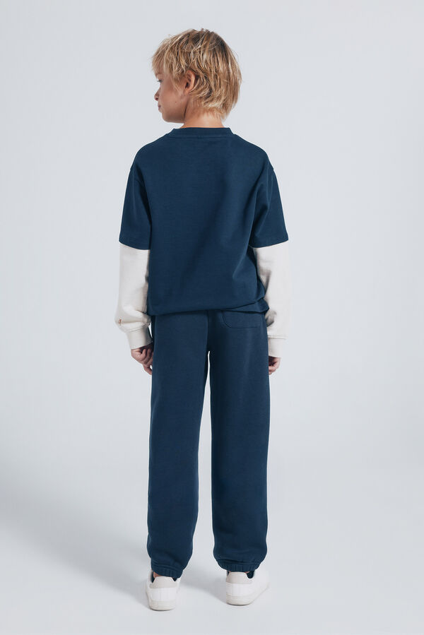 Springfield Kids Pantalón jogger básico azul