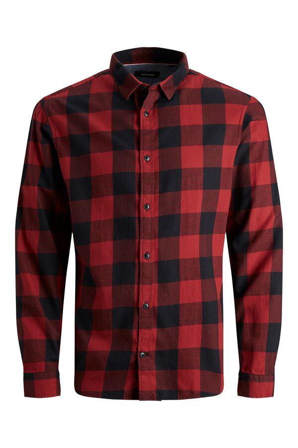 Jack & Jones Camisa slim aos quadrados vermelho