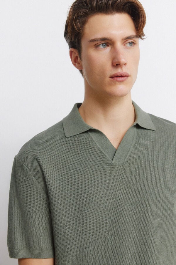 Springfield Link structure polo shirt green