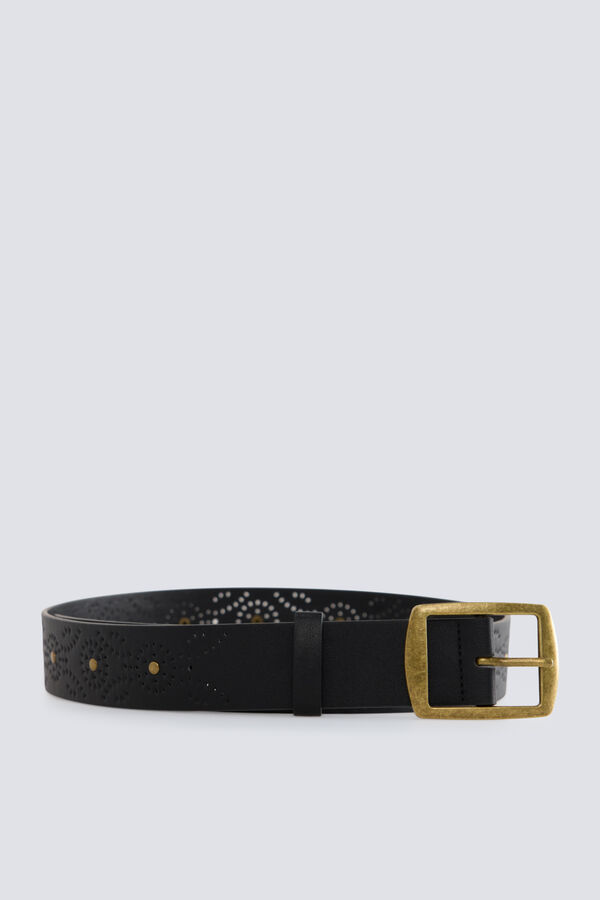 Springfield Ceinture noire &agrave; clous noir