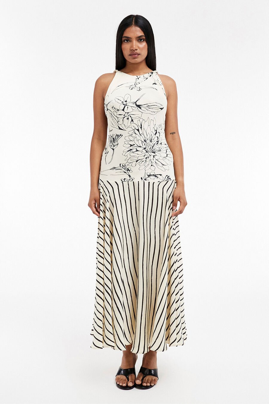 Vestido largo estampado