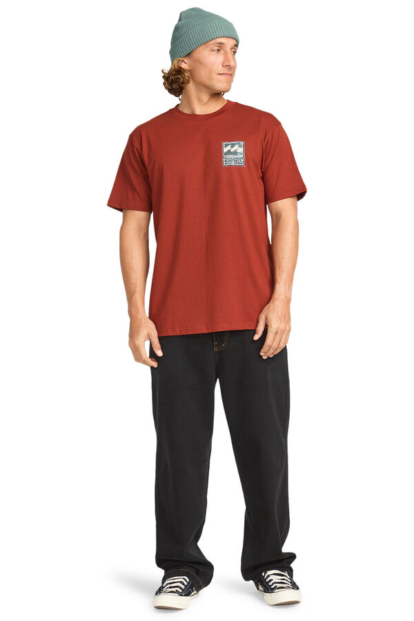 Billabong Stacked Arch - for men T-shirt Bordo