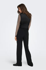 Only Semi-transparent T-shirt Crna