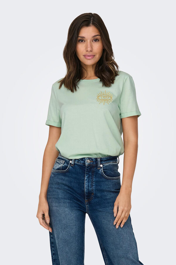 Springfield T-shirt com bordado verde