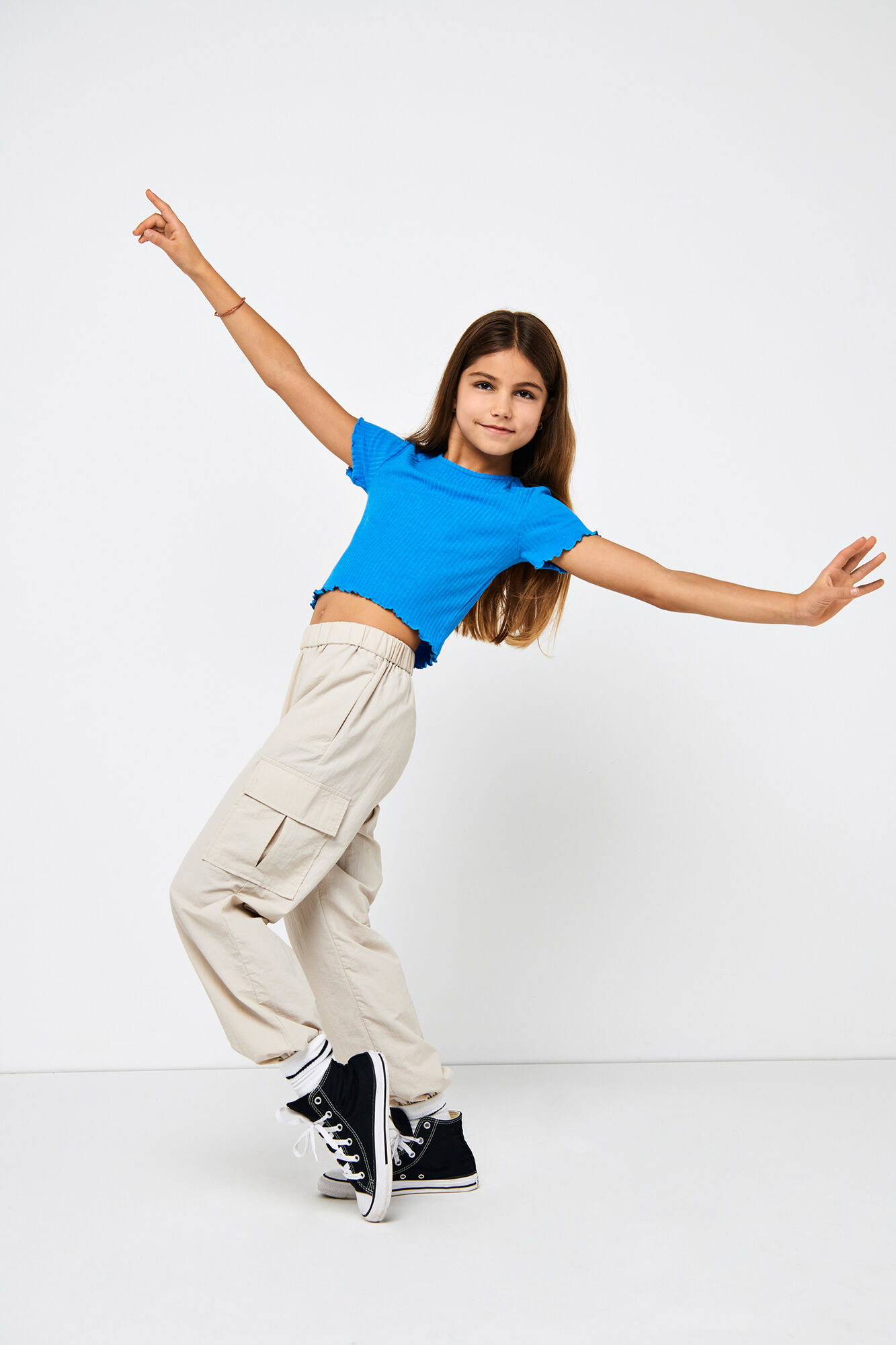 Only Girls Cal&ccedil;a cargo paraquedas para meninas