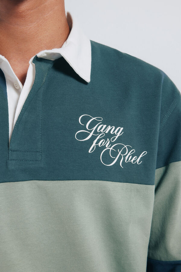 Springfield Long-sleeved rugby shirt blue
