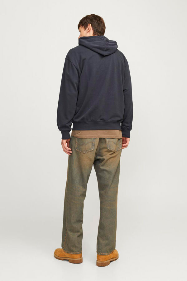 Jack & Jones Sudadera relaxed fit capucha azul