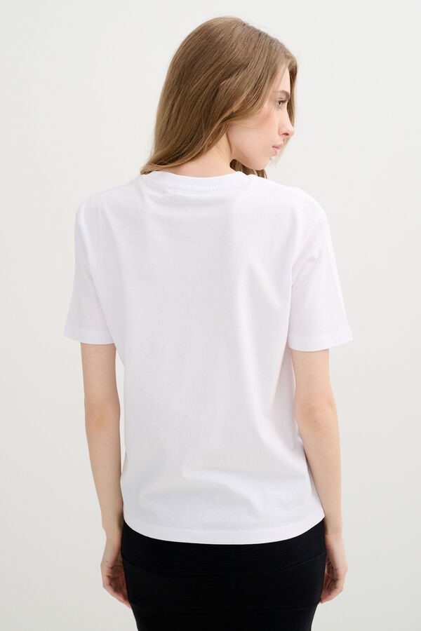 Inside Printed short sleeve T-shirt white