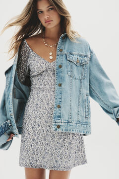 Springfield Vestido corto florecitas marr&oacute;n