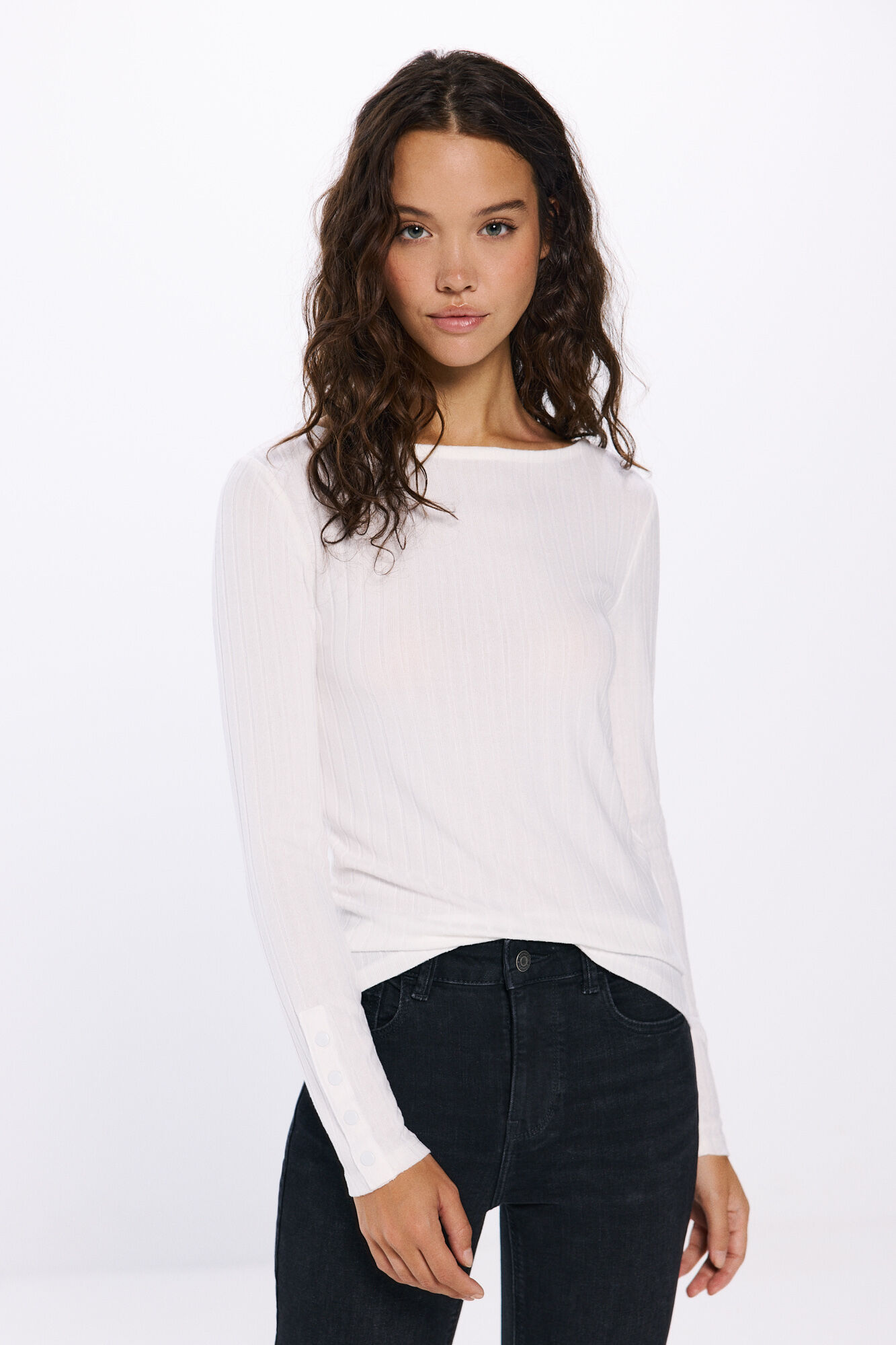 Springfield Rebrasta majica sa čamac izrezom