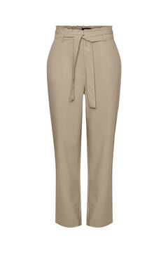 Springfield High waist straight trousers brown