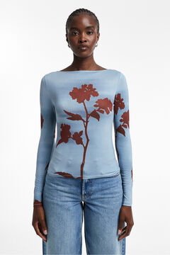 Topshop Top estampado de manga comprida