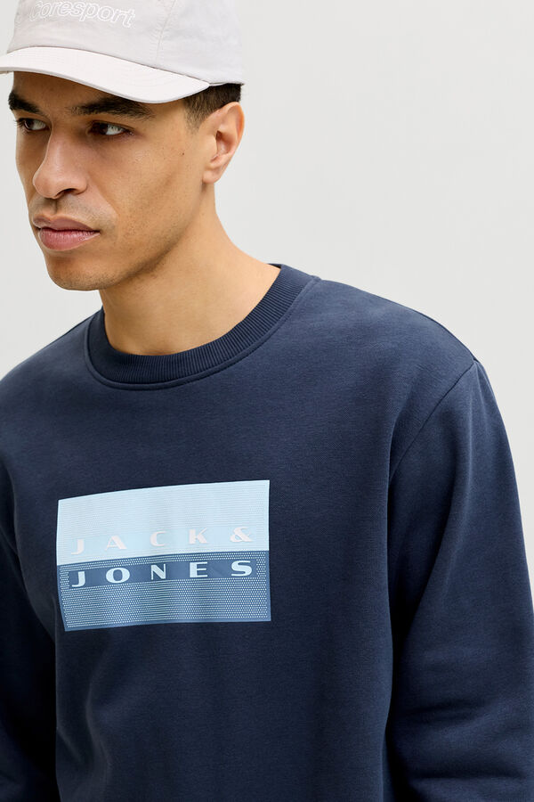 Jack & Jones Basic logo sweatshirt bleu