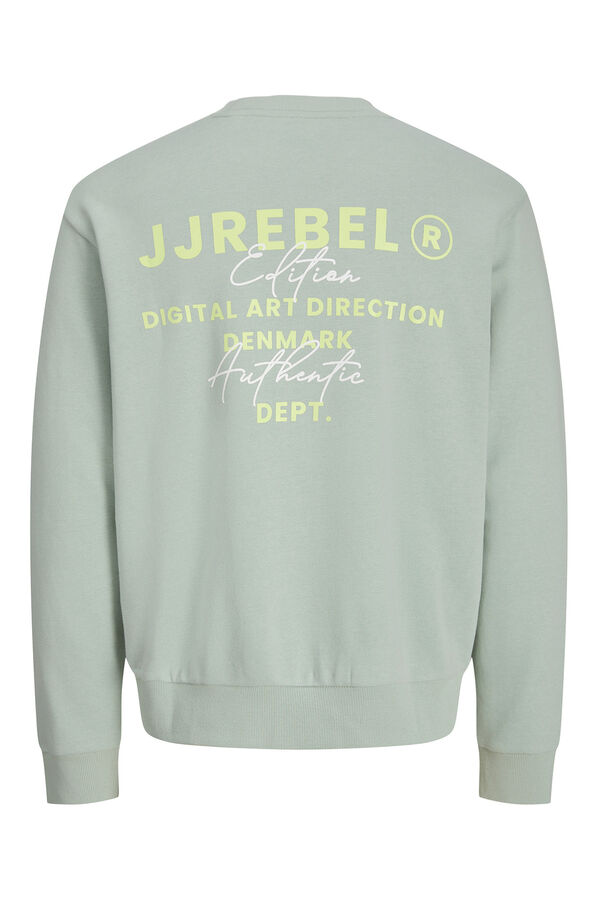 JJ REBEL Sudadera holgada backprint turquesa