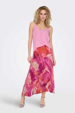 Springfield Long pleated skirt pink