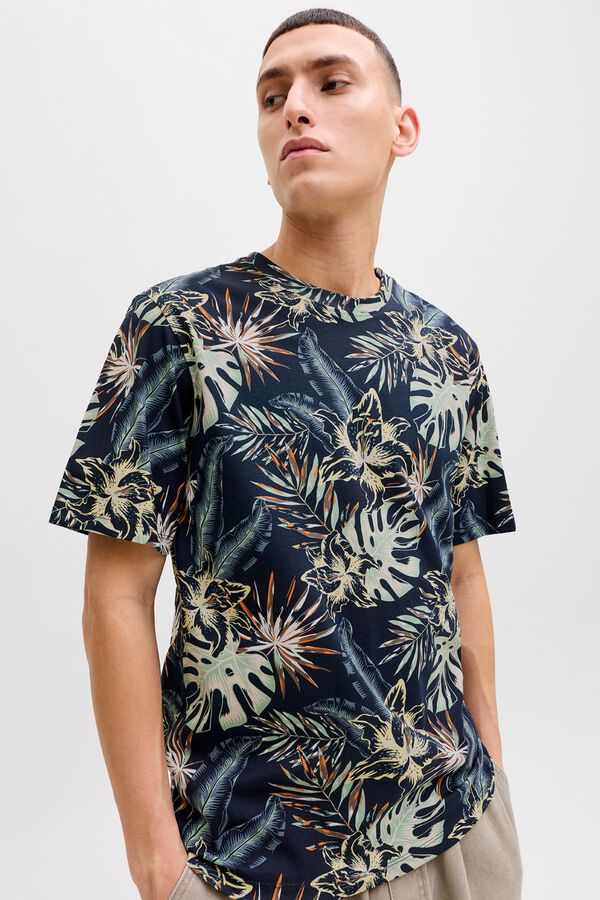 Jack & Jones Printed regular fit T-shirt blue