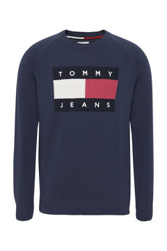 Springfield Tommy Jeans men's jumper with flag navy
