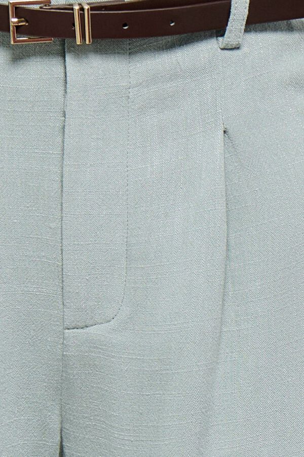 Only Bermuda de lino azul